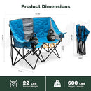 SUNNYFEEL Folding Double Camping Chair Oversized Loveseat for Adults - Brand New