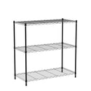 EZPEAKS 3-Shelf Shelving Unit with 3-Shelf Liners, Steel, Adjustable, Black - Brand New