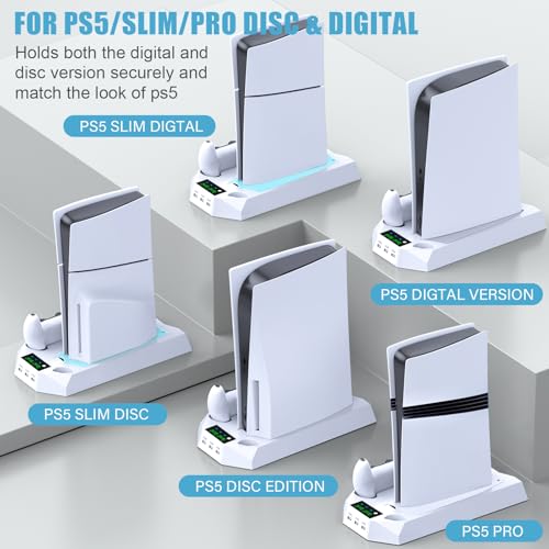 PS SERIES PS5/PS5 SLIM/PS5 PRO STAND+COOLING STATION+DUL CONTROLLER CHARGING - Like New