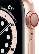 For Parts: APPLE WATCH SERIES 6 (GPS + LTE ) 40MM GOLD ALUM M02P3LL/ACRACKED SCREEN