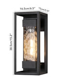 PARTPHONER MODERN OUTDOOR LIGHT FIXTURE EXTERIOR WALL BLACK STR-WL-0006-BLACK - Like New