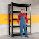 HOWZONE HEAVY DUTY STORAGE SHELVES 2000LBS ADJUSTABLE 5 TIER METAL - BLACK - Like New