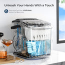 AGLUCKY PORTABLE ICE MAKER MACHINE COUNTERTOP WITH HANDLE, BLACK - Like New