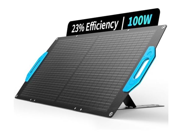 RAYOVAC SUN SNARE 100-WATT FOLDABLE SOLAR PANEL IP67 WATERPROOF - BLACK/BLUE - Like New