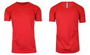GALAXY BY HARVIC MEN'S PERFORMANCE ACTIVE SHORT SLEEVE TEE - SIZE SMALL - RED - Brand New