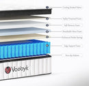 VAOBYK QUEEN MATTRESS, 12 INCH HYBRID QUEEN MATTRESS IN A BOX, MEMORY FOAM - Brand New