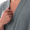 FRUIT OF THE LOOM MEN'S WAFFLE KIMONO ROBE - ONE SIZE - GRAY HEATHER - Like New