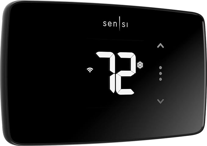 Emerson Sensi Lite Smart Thermostat Data Privacy Programmable Wi-Fi ST25 - Black - Like New