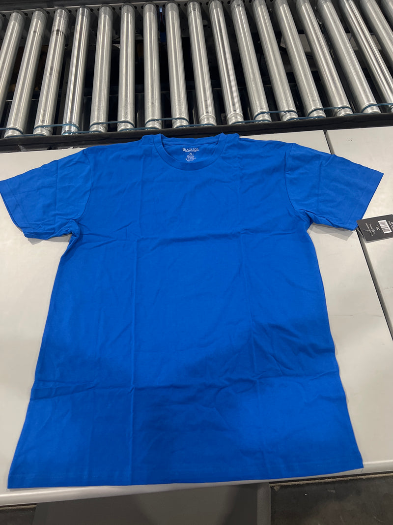 BLACK ICE PLAIN SHORT SLEEVE T-SHIRT - SIZE: MEN XL - ROYAL - Brand New