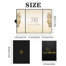 DARUNAXY 70TH BIRTHDAY PARTY DECORATIONS, SIGNATURE GUEST BOOK - BLACK/GOLD - Like New