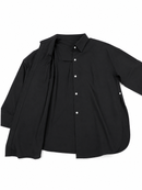 THE WARMY OVERSIZED LAPEL BUTTON SHIRT DRESS - SIZE: WOMEN XL - BLACK - Like New