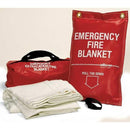 High Temperature Resistant 100% Fiberglass Emergency Fire Blanket 6' x 5', White - Brand New