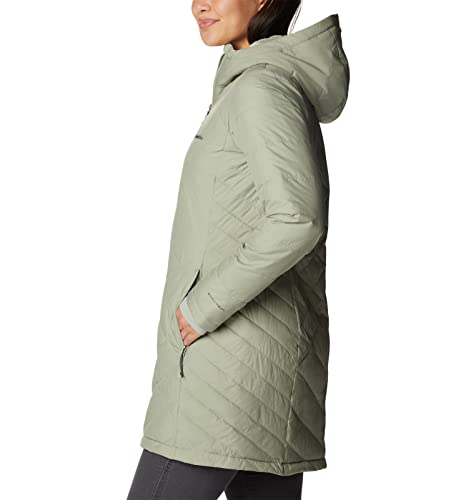 COLUMBIA WOMEN'S HEAVENLY LONG HOODED JACKET 1738161 SAFARI M - Brand New
