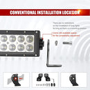 DaSen 50" 288W Curved LED Light Bar Upper Roof Mount Brackets B07H2X4TQF -NEW - Brand New