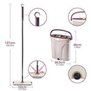 Masthome Mop Bucket Set Microfiber Flat Mop Self Wring 5 Pads B07MNMH8CS - Like New