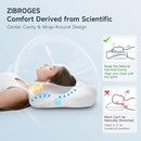 Zibroges Cervical Pillow Memory Foam Pillow for Neck Head Shoulder Pain - White - Like New