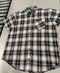 BLACK HORSE MEN'S L WOVEN PLAID SHIRT - BLACK AND WHITE MENS - BLACK AND WHITE - Brand New