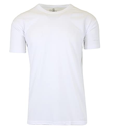 GALAXY BY HARVIC MEN MALE PERFORMANCE ACTIVE SHORT SLEEVE MUSCLE TEE WHITE M - Brand New