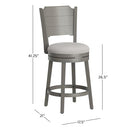 HILLSDALE FURNITURE CLARION WOOD COUNTER HEIGHT SWIVEL STOOL, 4541-826 - GRAY - Like New