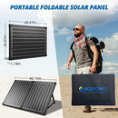 ACOPPOWER 100WATT 12 VOLT PORTABLE SOLAR PANEL WATERPROOF 20A FOLDABLE BLACK - Like New