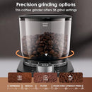 SOWTECH CONICAL BURR COFFEE GRINDER ELECTRIC MILL grain size timer 800W - BLACK - Like New