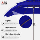 ABCCAPONY ABCCANOPY 9FT 3 TIERS PATIO UMBRELLA WITH CRANK HANDLE UB01 - BLUE - Like New