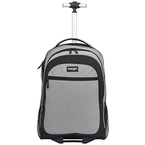WRANGLER DOBSON COLLECTION FEATURING DUFFEL TRAVEL, 19" ROLLING BACKPACK - GRAY - Brand New