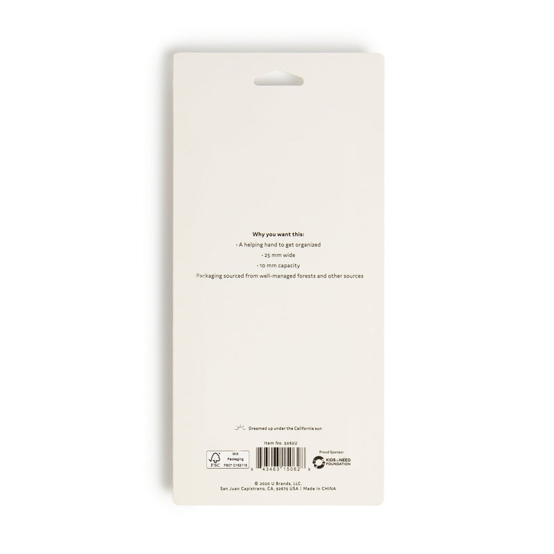 U BRANDS TASK ON HAND BINDER CLIPS, 32MM, ASSORTED, 10 PIECE COUNT - ASSORTED - Brand New