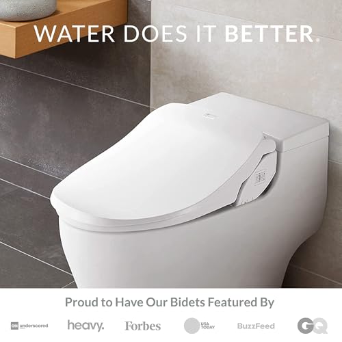 BIO BIDET SLIM TWO R ELECTRIC BIDET TOILET SEAT ROUND HEATED - WHITE - Like New