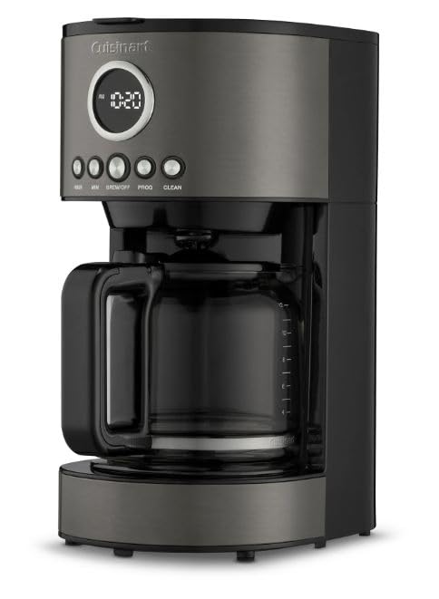 CUISINART DCC-1220BKSFR 12 CUP COFFEEMAKER, STAINLESS STEEL BLACK - BLACK - Like New