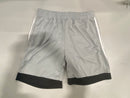 JUMPSTART BASKETBALL SHORT WITH SILVER AND BLACK, WHITE STRIPES - SIZE: MEN M - Like New