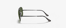 RAY-BAN RB3689 914831 58-14 AVIATOR METAL II BLACK FRAME GREEN LENSES 55MM - Like New