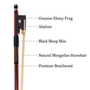 Violin Bow 4/4 Brazilwood with Horse Hair Full 4/4 Size - Brand New