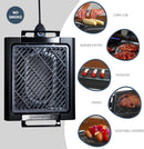 GRANITESTONE Indoor Electric Smoke Less Grill with Cool touch handles 2584 BLACK Like New