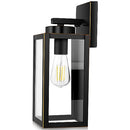 BESLOWE OUTDOOR WALL LIGHT FIXTURES BLACK GOLD - Brand New