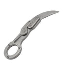 ISMOSM OUTDOOR MINI CAMPING STAINLESS CRAWL KNIFE MULTIFUNCTION - SILVER - Like New
