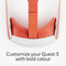 META QUEST 3 FACIAL INTERFACE & HEAD STRAP 899-00629-01 - BLOOD ORANGE New