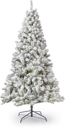 KING OF CHRISTMAS 7' PRINCE FLOCK® ARTIFICIAL CHRISTMAS TREE UNLIT - FLOCKED - Like New