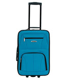ROCKLAND FASHION SOFTSIDE UPRIGHT LUGGAGE SET EXPANDABLE F102 - TURQUOISE - Like New