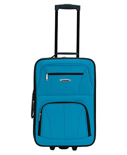 ROCKLAND FASHION SOFTSIDE UPRIGHT LUGGAGE SET EXPANDABLE F102 - TURQUOISE - Like New