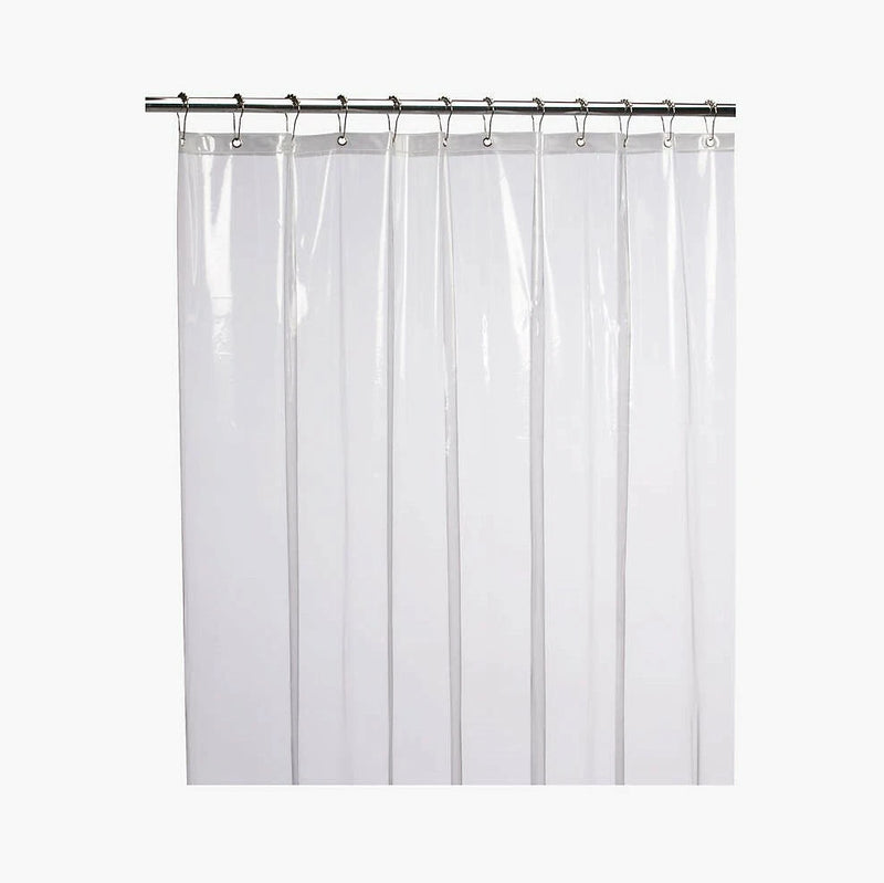 CAITLIN CLEAR SHOWER CURTAIN LINER, NON-TOXIC PEVA, 72X72 - Like New