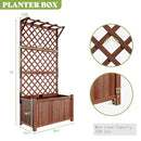 AMERLIFE RAISED GARDEN BED WITH 72" TRELLIS, PRIVACY PLANTER YRB100 - BROWN - Like New