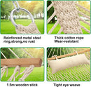 Y-STOP 13FT Double Hammock with Pillow, Rope Chains & Hooks - Natural - Like New