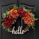 QUNWREATH 18 Inch Fall Wreath, For Front Door WD03554 - Brown - Brand New