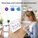 YEJOUMO 12.3" DIGITAL CALENDAR, 1920X1280, 32GB, DF-18T - WHITE - Like New