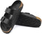 BIRKENSTOCK MEN'S ARIZONA BIRKO-FLOR TWO STRAP SLIDES/SANDALS LEATHER 11 - BLACK - Brand New