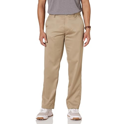 AMAZON ESSENTIALS MEN'S CLASSIC-FIT STRETCH PANT 35W X 32L KHAKI - Brand New