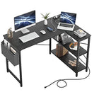 Homieasy Small L Shaped Computer Desk 47 Inch Corner - Black - Like New