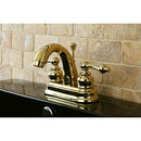 KINGSTON BRASS KB5612AL RESTORATION 4" CENTERSET LAVATORY FAUCET POLISHED BRASS - Like New