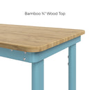 EVEREST 44 IN. WIDE WORK TABLE - MODERN BLUE WITH BAMBOO COLOR - Like New